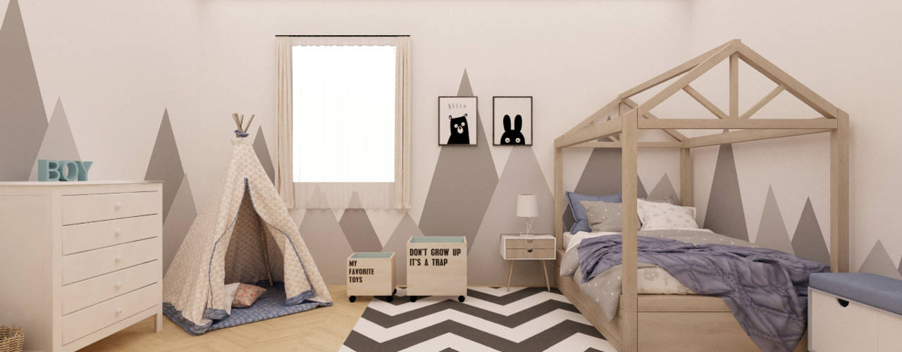 Kamar Tidur Anak Mr TD, JESSICA DESIGN STUDIO JESSICA DESIGN STUDIO Phòng trẻ em phong cách Bắc Âu