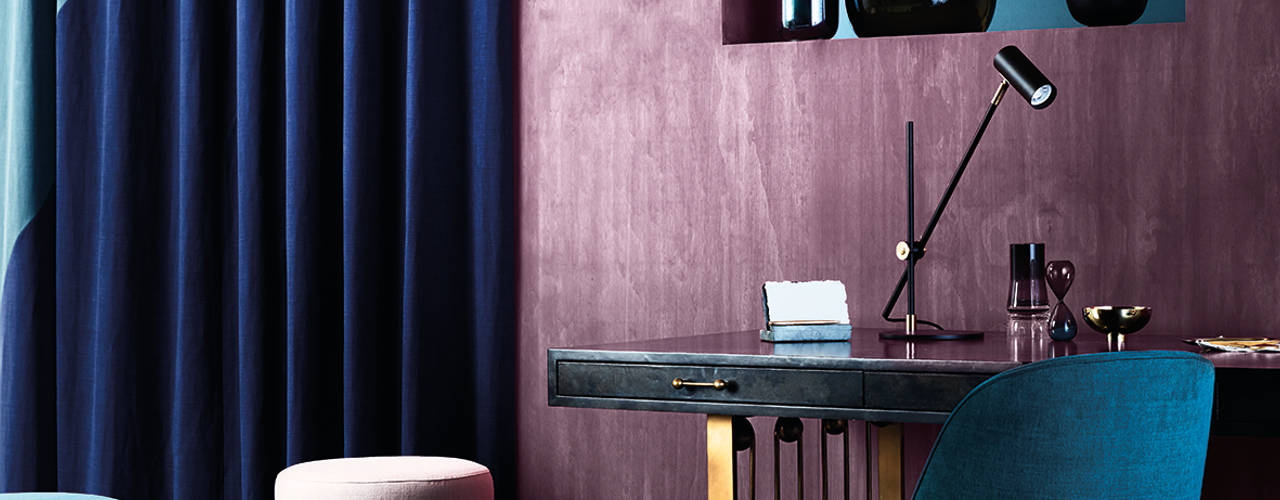 Farben erleben und Räume gestalten, Wohnwiese Jette Schlund Wohnwiese Jette Schlund Eclectic style study/office Solid Wood Purple/Violet