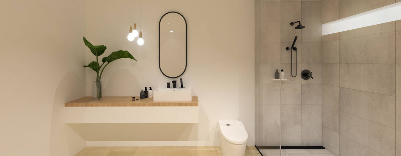 Pluit Residence, KERA Design Studio KERA Design Studio Minimalist bathroom