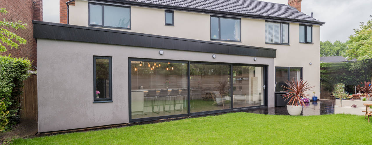 'Industrial' style extension and kitchen, proves that all things don't have to be rectangular!, John Gauld Photography John Gauld Photography Nhà gia đình