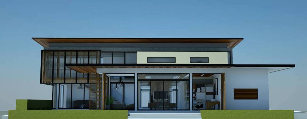 แบบบ านสองช นสไตล โมเด ร นท เน นหน ากว างสวยแถมย งน าอย ส ดๆ homify