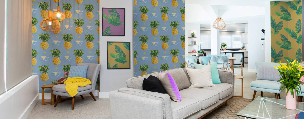 Pineapple Fever, Pixers Pixers Tropical style living room