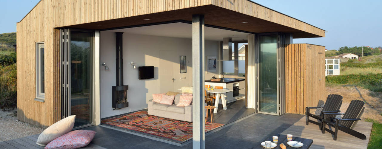 Luxe vakantiehuisje in de duinen van Vlieland, BNLA architecten BNLA architecten Living room