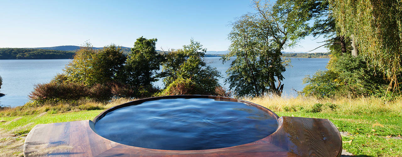 Hudson Valley Spa, andretchelistcheffarchitects andretchelistcheffarchitects モダンスタイルの プール