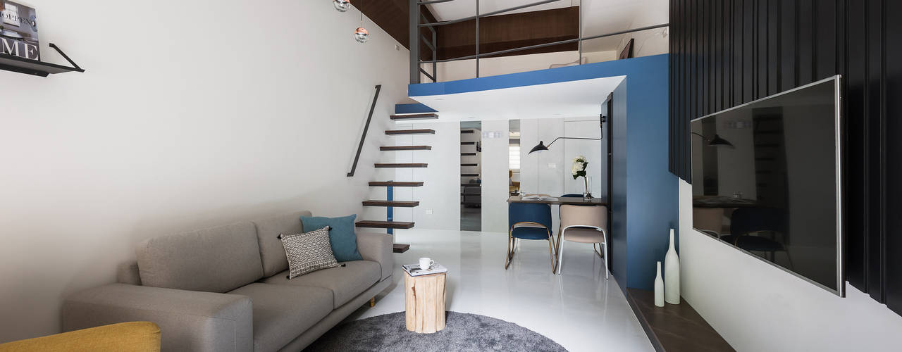 爵士藍調, 寓子設計 寓子設計 Livings de estilo moderno