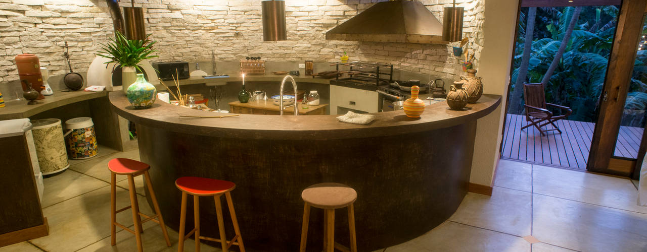 Lazer gourmet., Giselle Wanderley arquitetura Giselle Wanderley arquitetura Cozinhas modernas