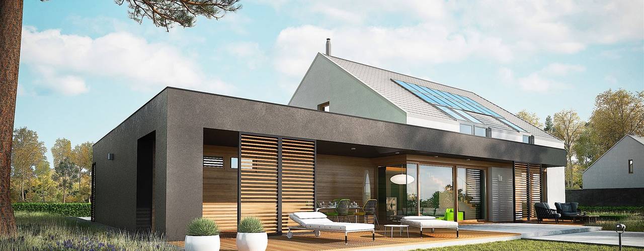 EX 18 G2 ENERGO PLUS - idealny dom dla miłośników minimalizmu! , Pracownia Projektowa ARCHIPELAG Pracownia Projektowa ARCHIPELAG Dom jednorodzinny