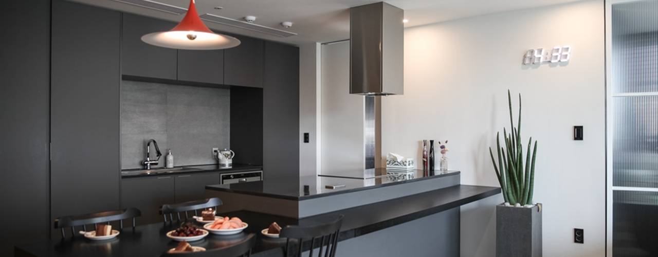 40평대 아파트 인테리어 모아보기, 홍예디자인 홍예디자인 現代廚房設計點子、靈感&圖片