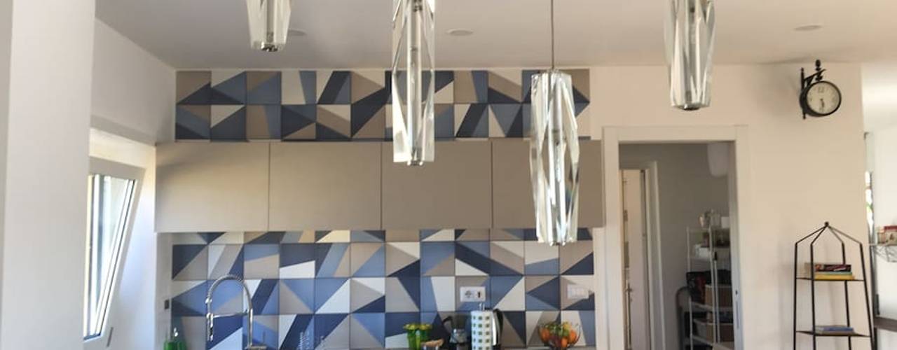 Appartamento Trastevere, EB Design EB Design Built-in kitchens Wood Wood effect