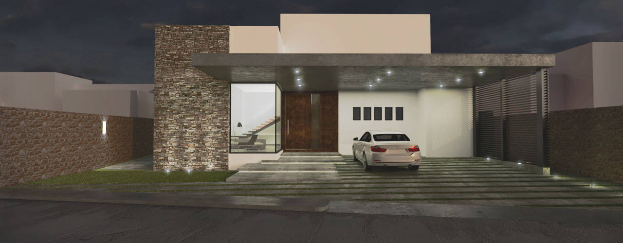 Exteriores - Residencia VM, Summa Arquitectura Summa Arquitectura Single family home Stone