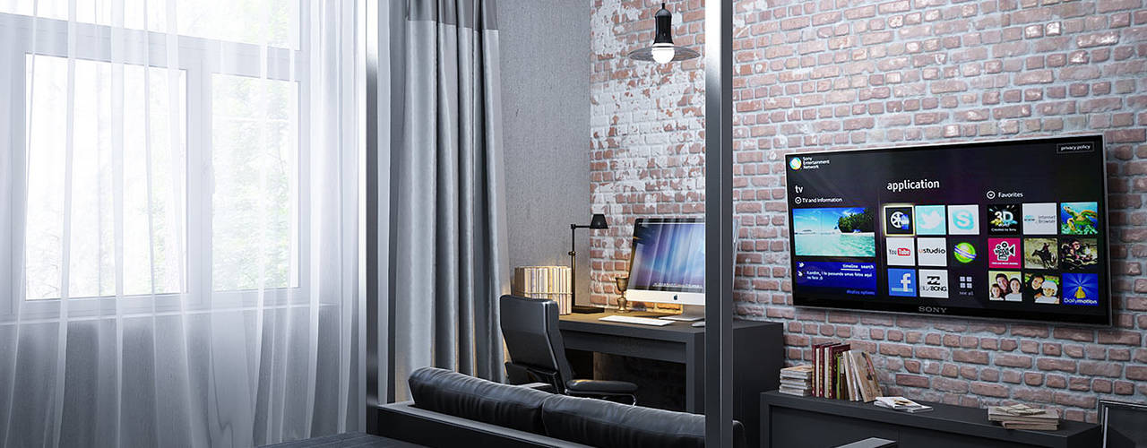 Брутальная комната, ivonindesign ivonindesign Industrial style bedroom