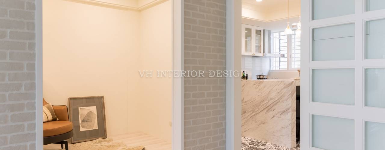 文山高公館, VH INTERIOR DESIGN VH INTERIOR DESIGN Phòng khách phong cách đồng quê