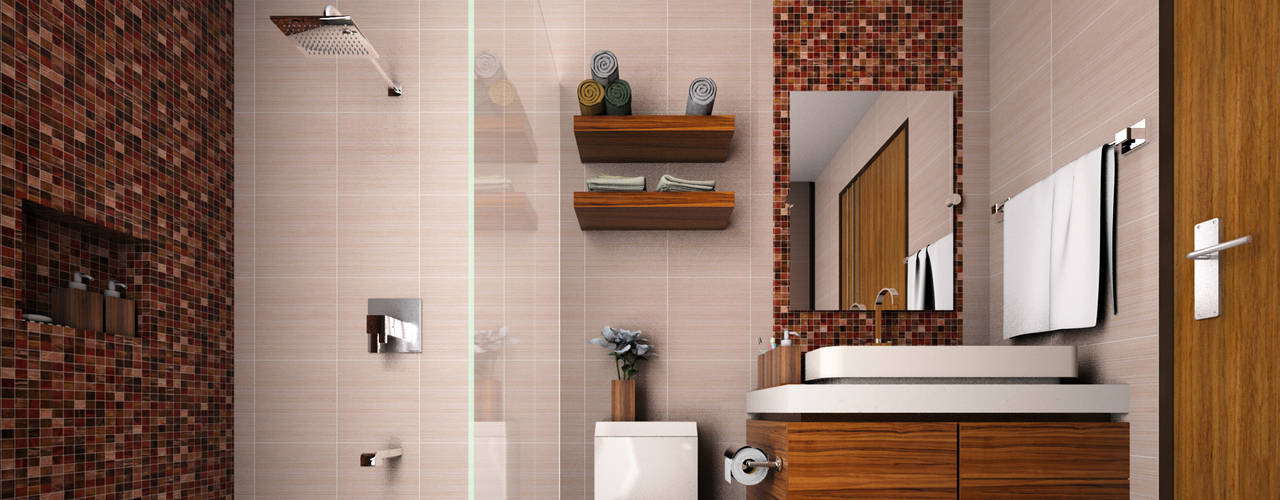 3-Bedroom Interior Design, Garra + Punzal Architects Garra + Punzal Architects Modern bathroom