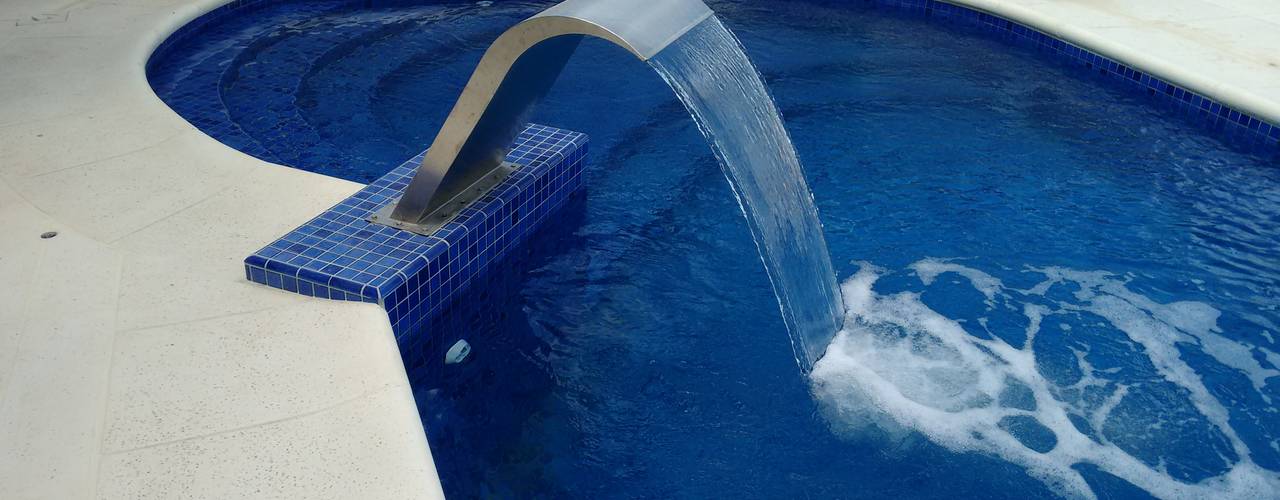 Piscinas em concreto, Kauer Arquitetura e Design Kauer Arquitetura e Design 정원 수영장