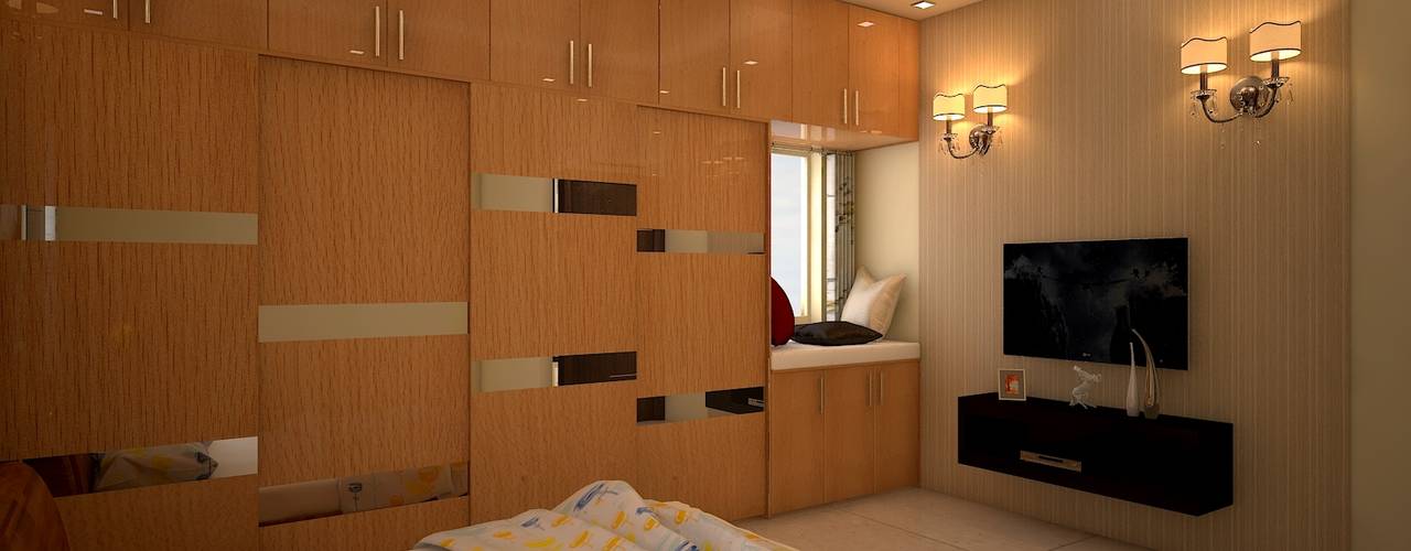 homify Chambre moderne Bois Effet bois