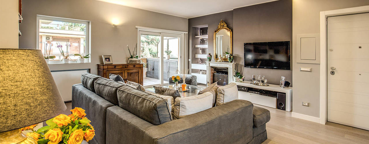 Una Casa Moderna con un Tocco Shabby-Chic a Roma