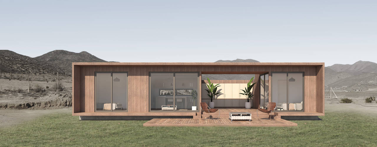 Vivienda Los Choros, Uno Arquitectura Uno Arquitectura บ้านสำเร็จรูป ไม้ Wood effect