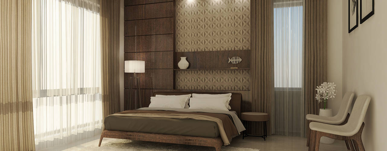 homify Modern style bedroom Wood Wood effect