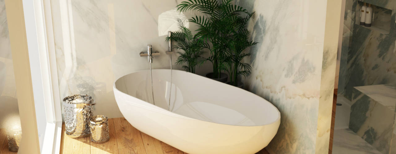 Ambientes 3D de casas de banho Smile Bath, Smile Bath S.A. Smile Bath S.A. Modern style bathrooms