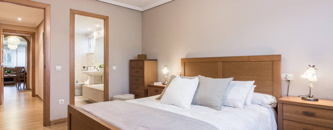 Home Staging en casa de Carina - Vilaboa - Galicia, CCVO Design and Staging CCVO Design and Staging Modern style bedroom
