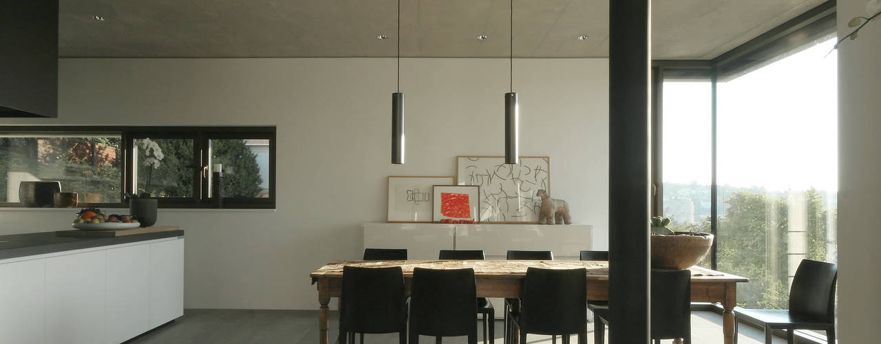 Single Family House Stuttgart, blocher partners blocher partners Modern dining room