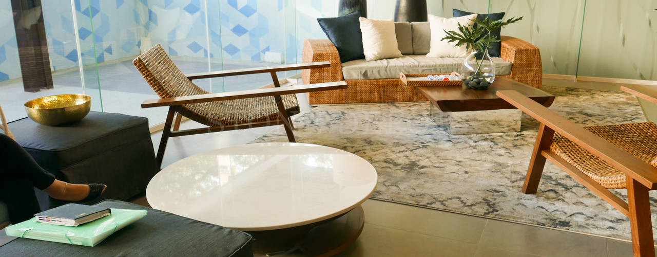 Crema Marfil Marble Table Top at Solinea Tower 1 Lobby, Stone Depot Stone Depot Floors