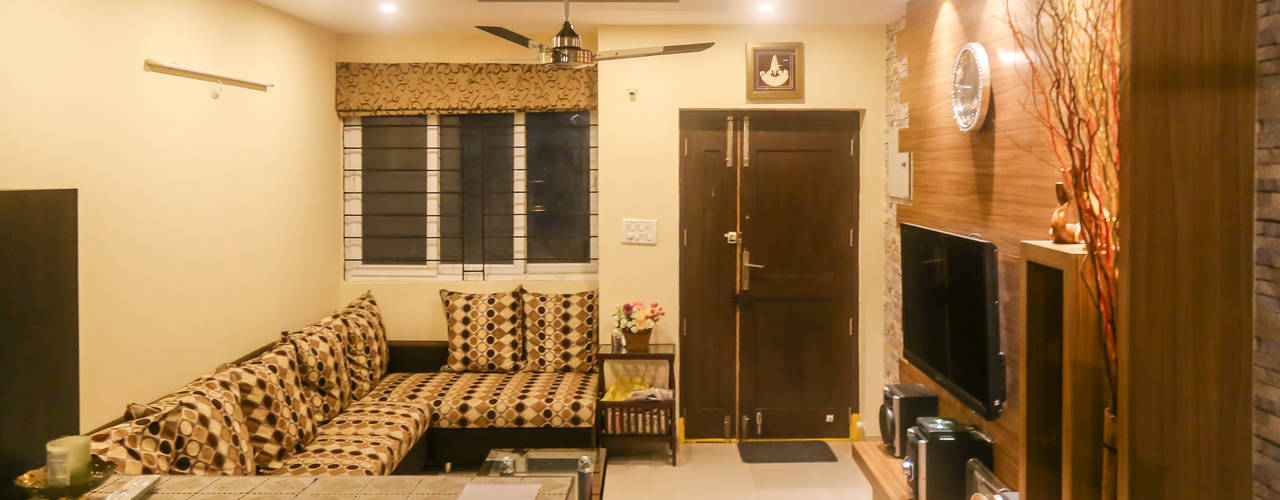 Mr. Kishan InduFortuneCity, Ghar Ek Sapna Interiors Ghar Ek Sapna Interiors Salas de estar modernas