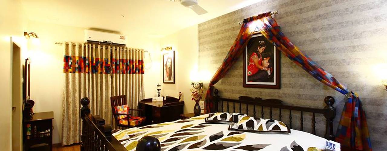 Dr.ramesh/Bhavna Bhanushali , PSQUAREDESIGNS PSQUAREDESIGNS モダンスタイルの寝室