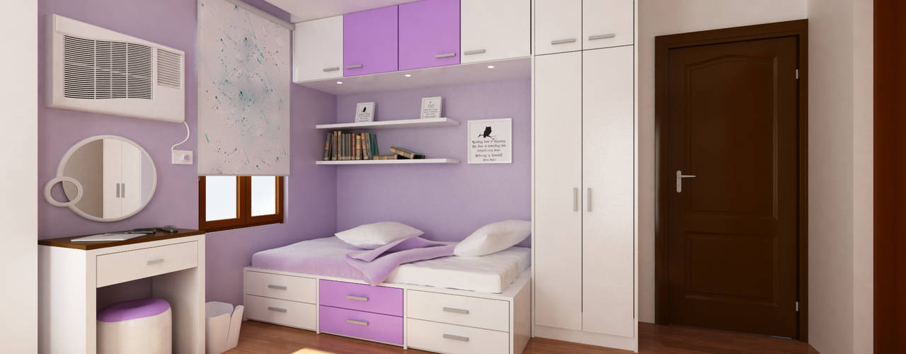 Interior works: Bedroom, ABG Architects and Builders ABG Architects and Builders غرفة نوم