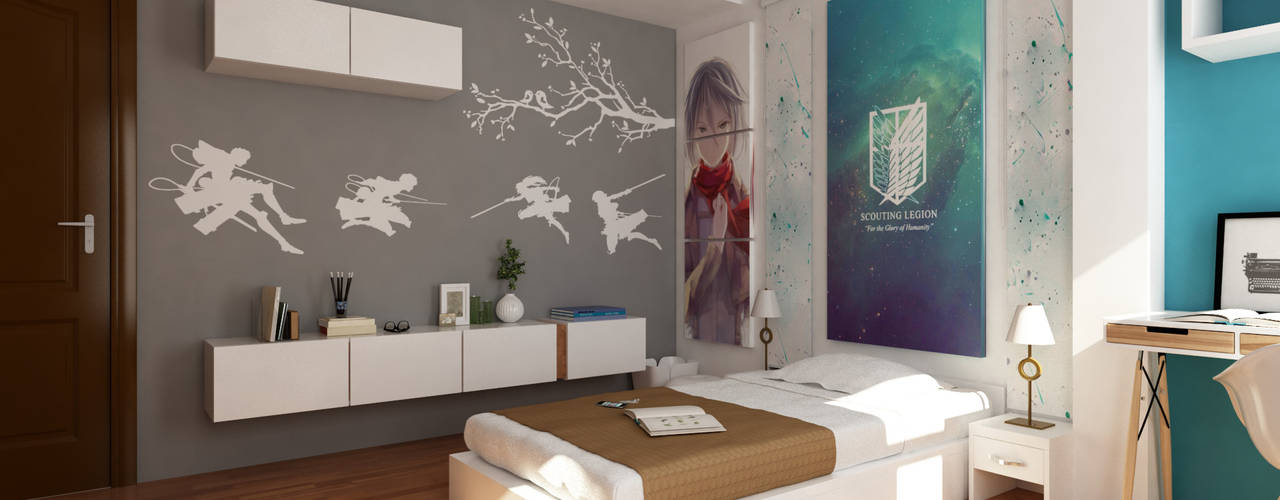 Interior works: Bedroom, ABG Architects and Builders ABG Architects and Builders Modern Yatak Odası