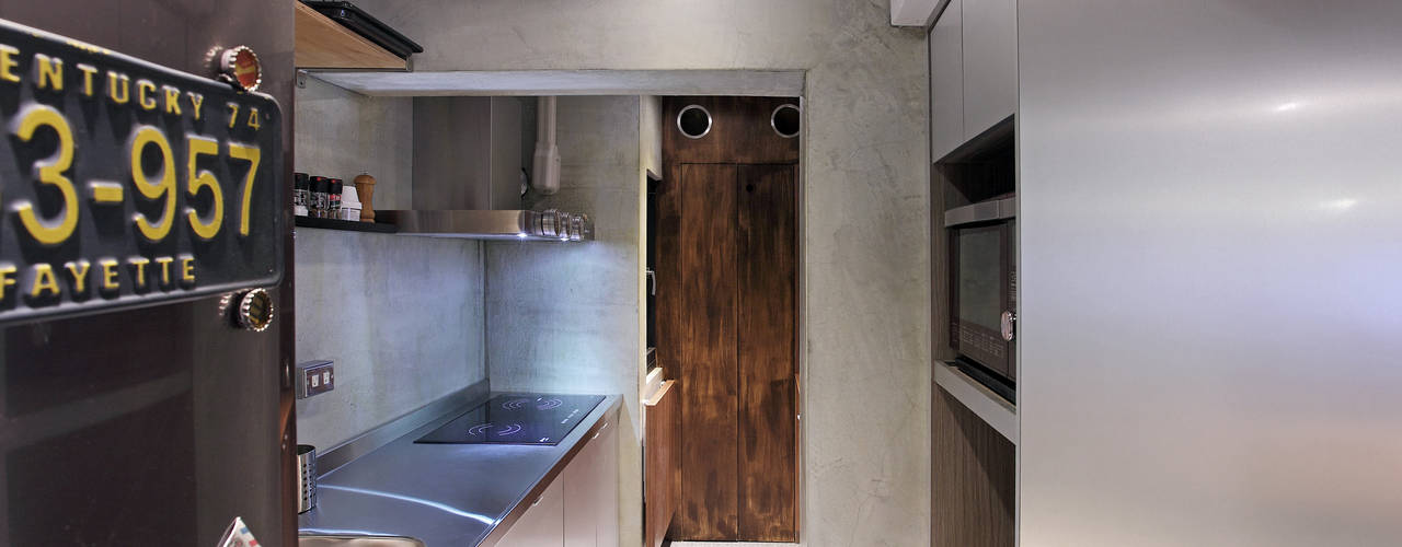 2014衛武營公寓好宅 - Apartment, 森畊空間設計 森畊空間設計 Built-in kitchens Silver/Gold