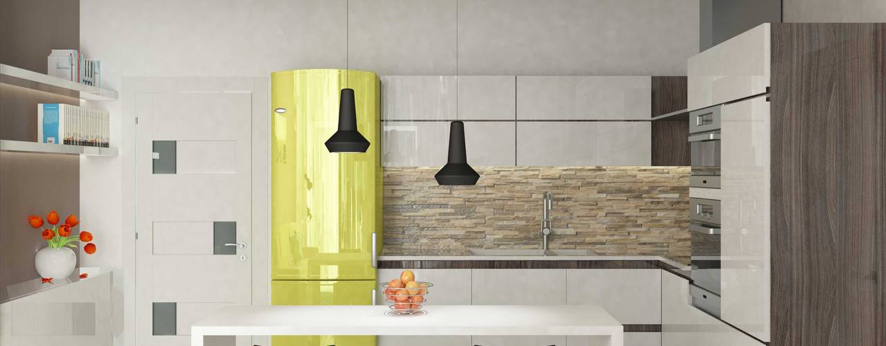 Appartamento FF, Dario Fabris Architetto Dario Fabris Architetto Modern kitchen Stone