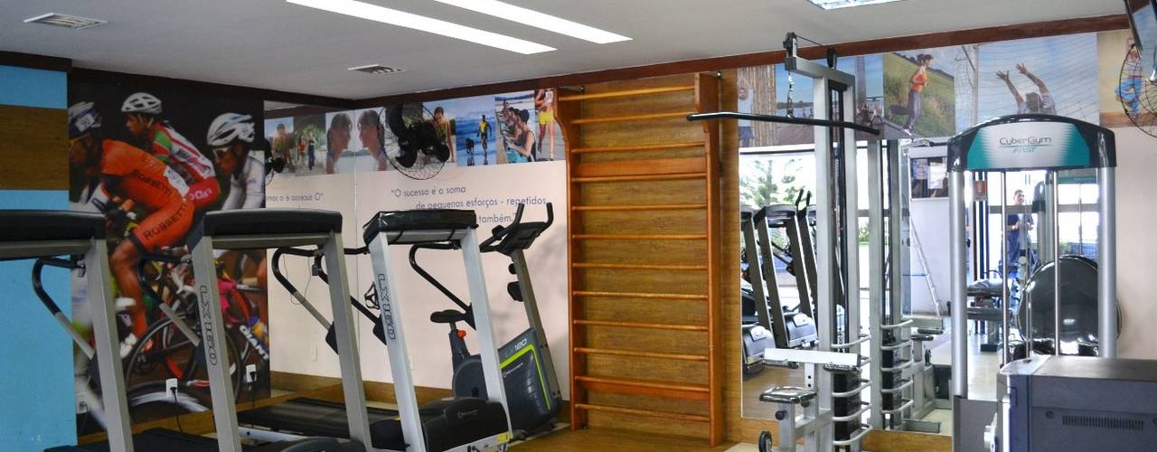 Academia em condomínio Residencial, Joana Rezende Arquitetura e Arte Joana Rezende Arquitetura e Arte Gym