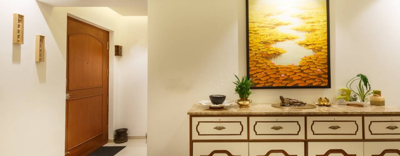 3 BHK Apartment - Fairmont Towers, Bengaluru, KRIYA LIVING KRIYA LIVING ห้องนั่งเล่น