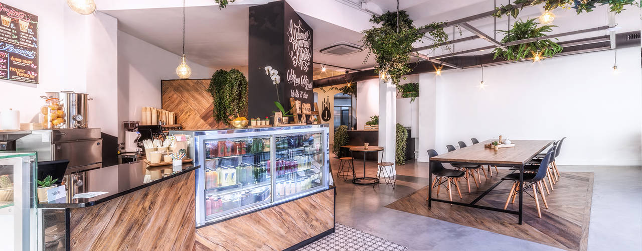 Proyecto de reforma de un local bar- restaurante: LaJuicerie, LaBoqueria Taller d'Arquitectura i Disseny Industrial LaBoqueria Taller d'Arquitectura i Disseny Industrial Commercial spaces