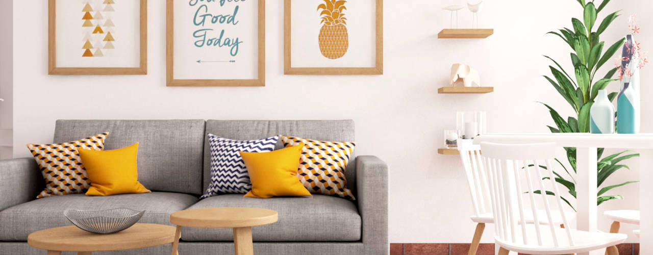 Decoración Apartamentos Vacacionales Fuengirola, Klausroom Klausroom 地中海デザインの リビング