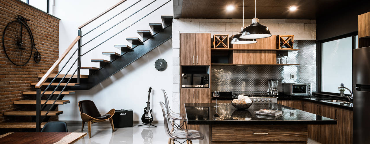 Loft Concord, Arquitectos Ejecutivos Arquitectos Ejecutivos مطبخ ذو قطع مدمجة جرانيت