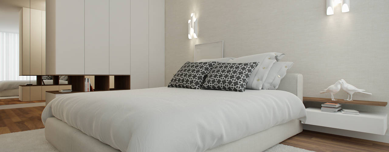 Home for Two, 411 - Design e Arquitectura de Interiores 411 - Design e Arquitectura de Interiores Modern style bedroom