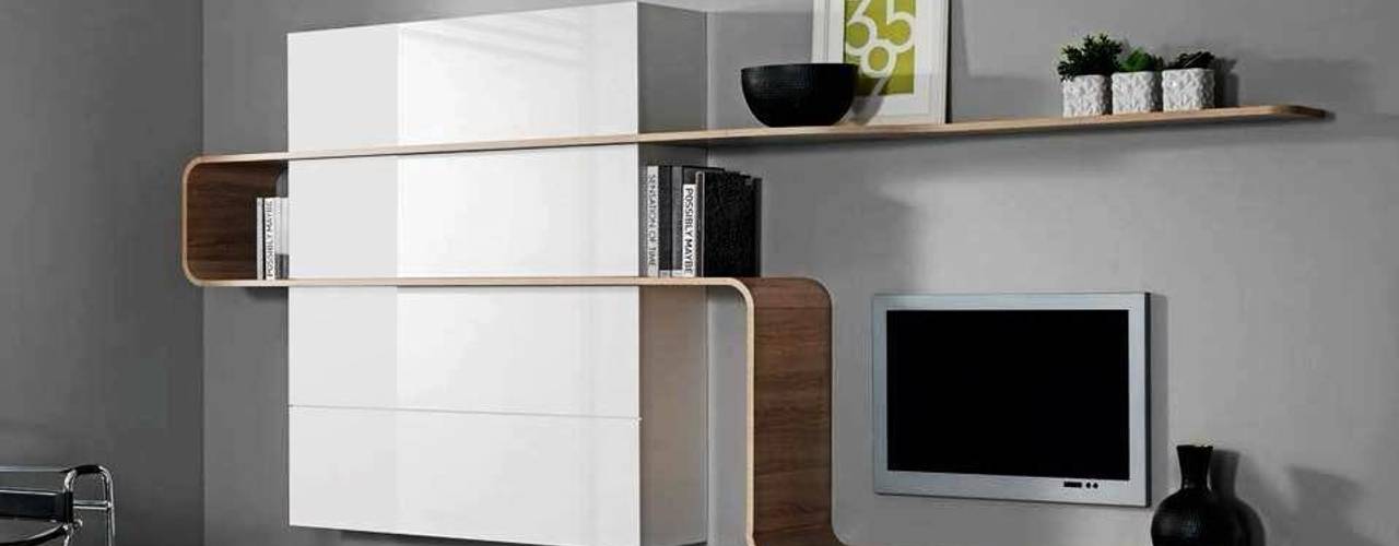 Modern TV Cabinet Wall Unit- Living room, Innoire Design Innoire Design غرفة المعيشة