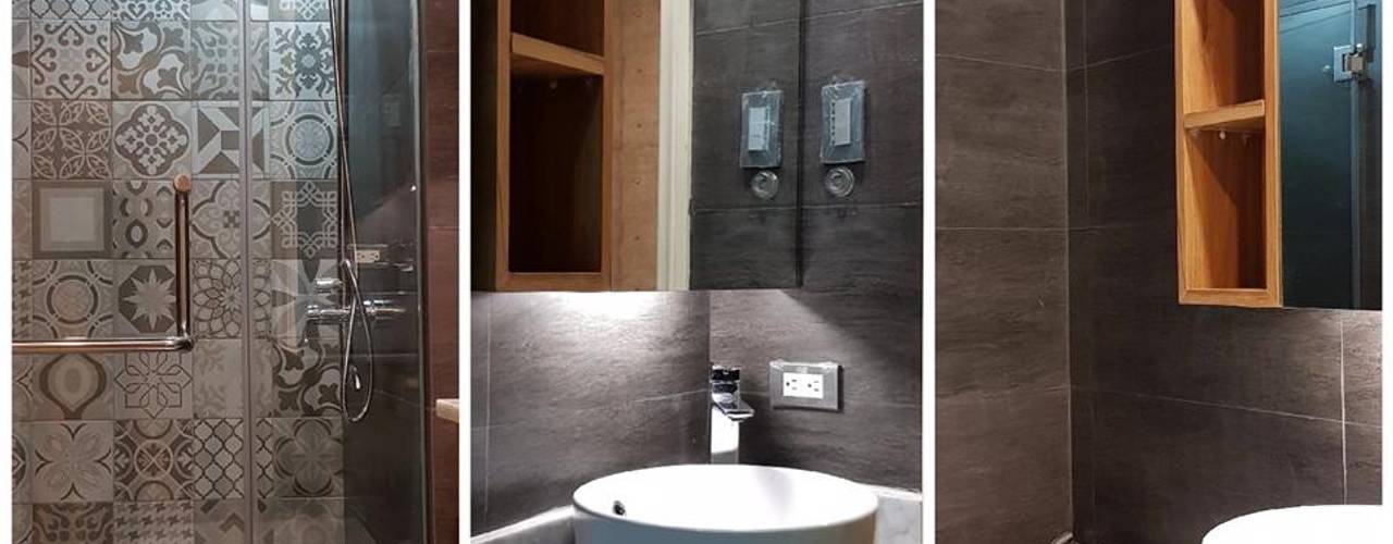 Rustic Vibe at Azure Urban Residences, Paranaque City, Idear Architectural Design Consultancy Idear Architectural Design Consultancy Salle de bain rustique