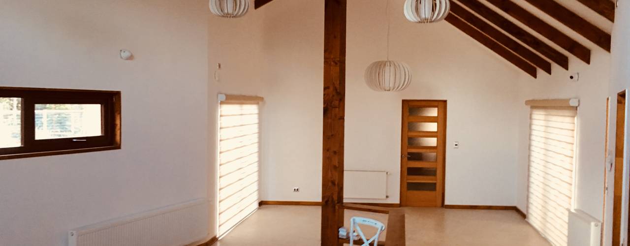 Vivienda B C, Nomade Arquitectura y Construcción spa Nomade Arquitectura y Construcción spa Salas de estar clássicas Madeira Acabamento em madeira