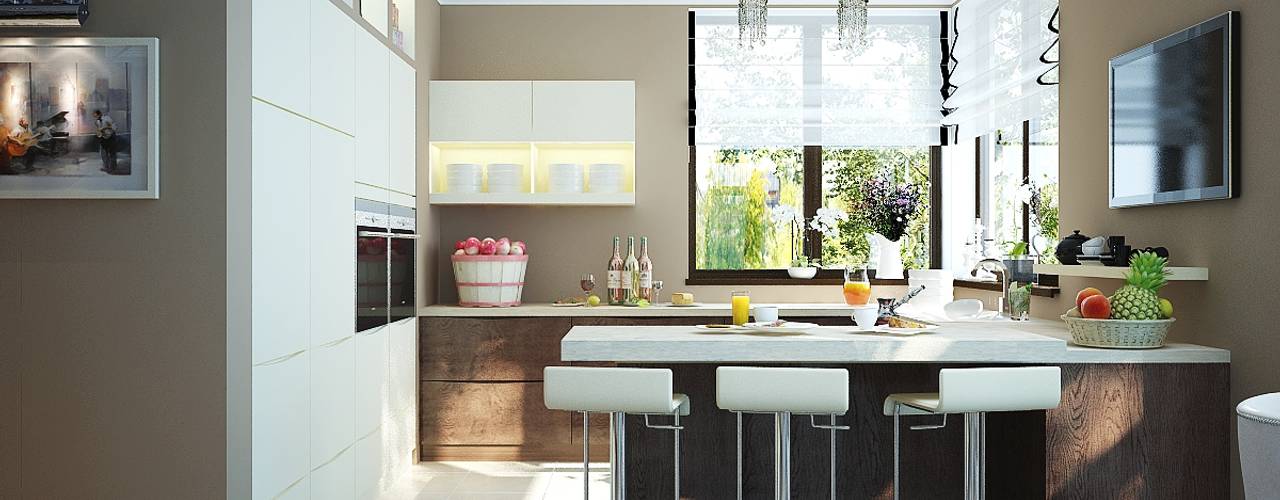 Кухня современный стиль, студия Design3F студия Design3F Kitchen