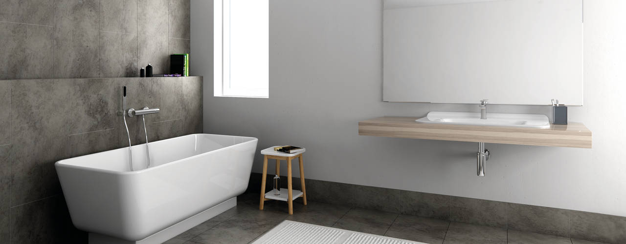 Luna Kollektion - skandinavisches Design für Ihr Badezimmer von Zicco, ZICCO GmbH - Waschbecken und Badewannen in Blankenfelde-Mahlow ZICCO GmbH - Waschbecken und Badewannen in Blankenfelde-Mahlow Baños de estilo moderno Mármol