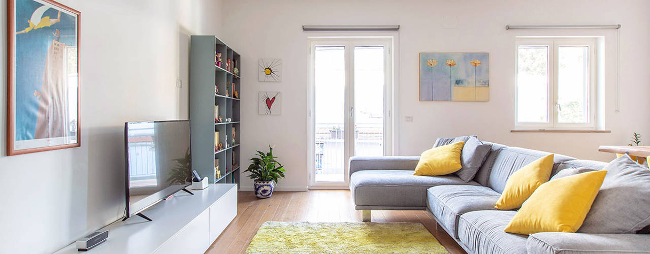 ​Ristrutturazione appartamento di 110 mq a Napoli, Soccavo, Facile Ristrutturare Facile Ristrutturare Modern living room