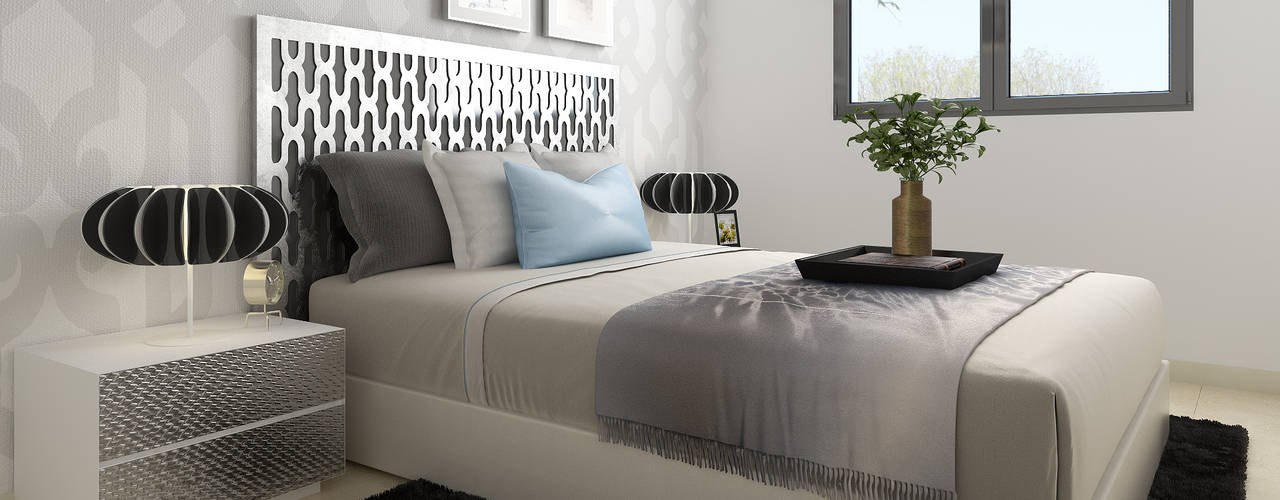 Diseño y decoración de Dormidorios, Taller de Interiores Mediterraneos Taller de Interiores Mediterraneos Modern style bedroom