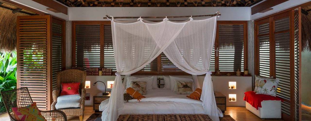 Casa Mesa de Yeguas, NOAH Proyectos SAS NOAH Proyectos SAS Tropical style bedroom Bamboo Green