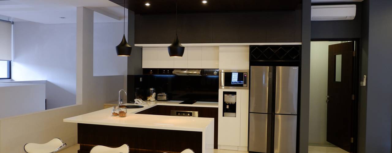 Modern Masculine house, Exxo interior Exxo interior Cocinas integrales Contrachapado