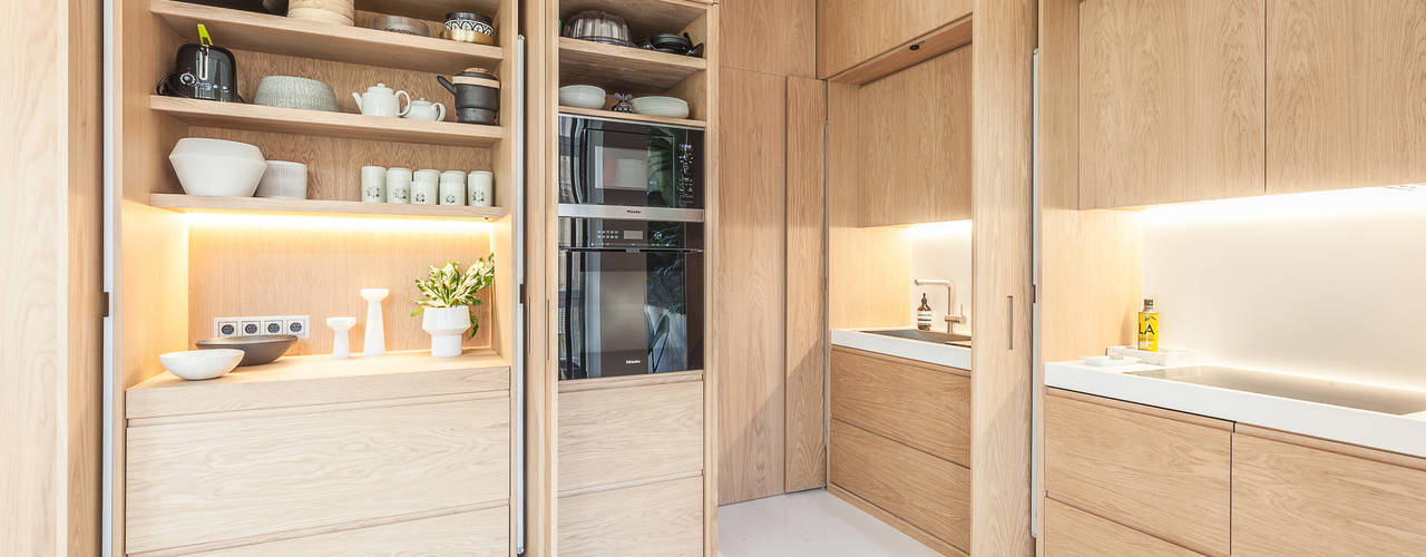 Apartamento en Calle Argentona , YLAB Arquitectos YLAB Arquitectos Dapur Gaya Skandinavia