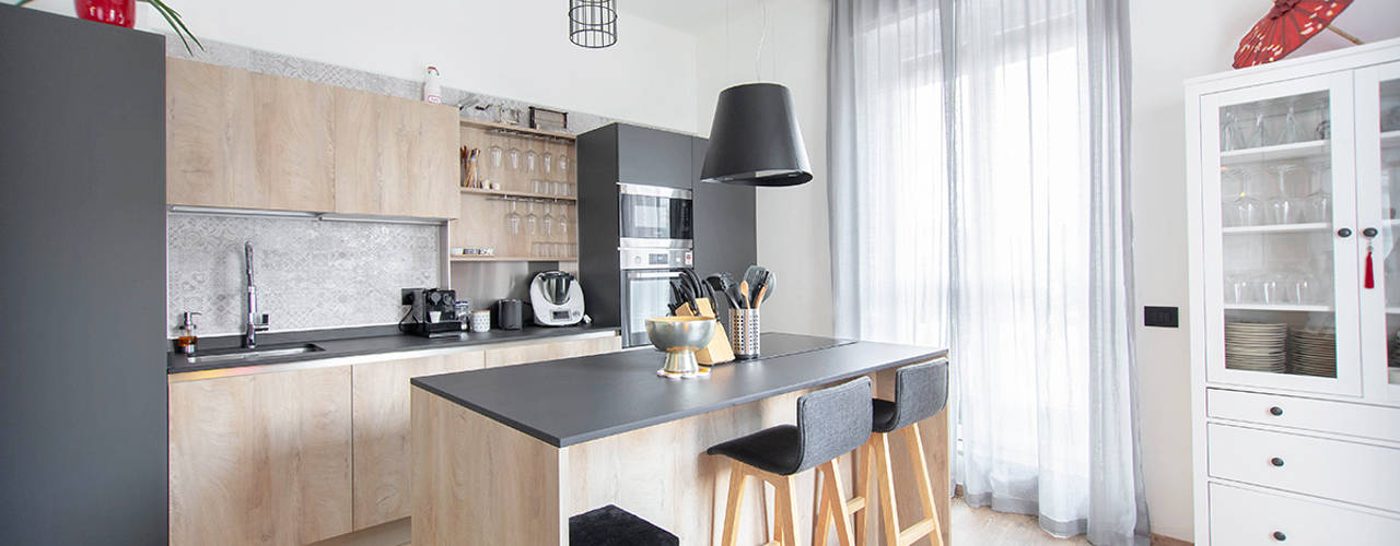Ristrutturazione appartamento di 80 mq a Brescia, Facile Ristrutturare Facile Ristrutturare Cocinas de estilo escandinavo