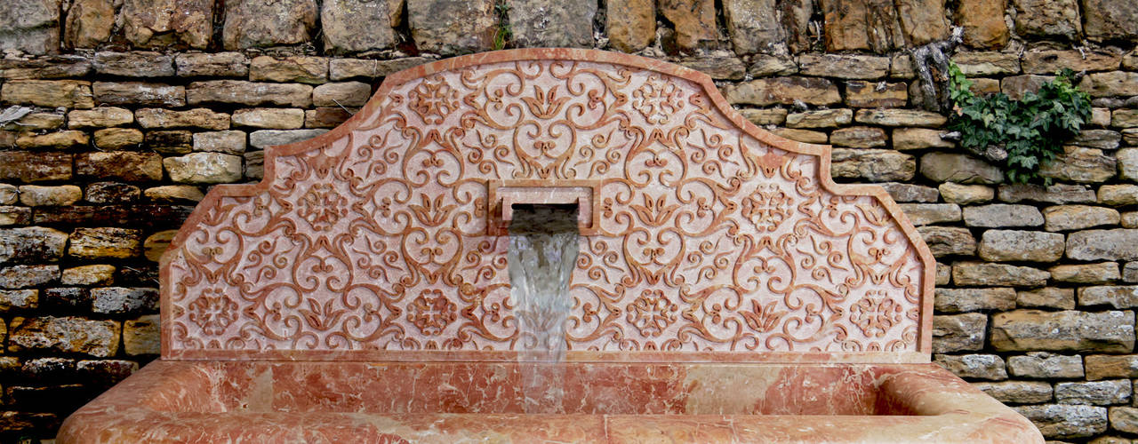 Fountains in stone and marble, CusenzaMarmi CusenzaMarmi Jardins mediterrânicos Pedra